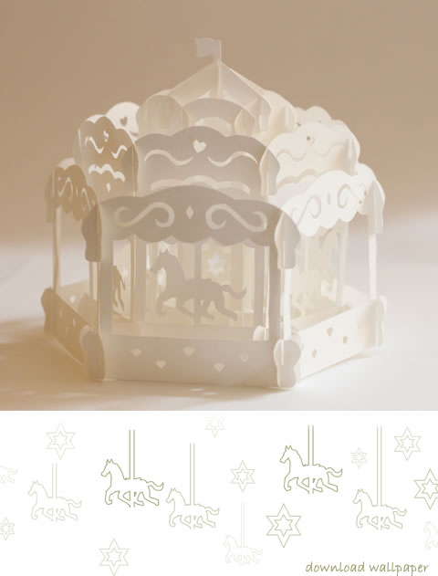 Pop-up card from the Carousel book