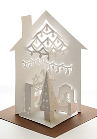 Christmas Silent Night pop-up artwork from the Silent Night pop-up book
