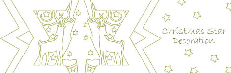 Graphic of a Pop-up Star Decoration from the Christmas Silent Night Book