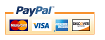 Pay securely with any
                         major credit card through PayPal!