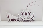 Cinderella Coach pop-up card model featured in Assorted Pop-up Cards