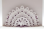 Peacock pop-up card model featured in Assorted Pop-up Cards